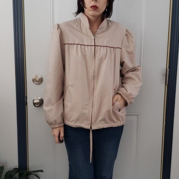80s Tan Windbreaker - Picture 1 of 4